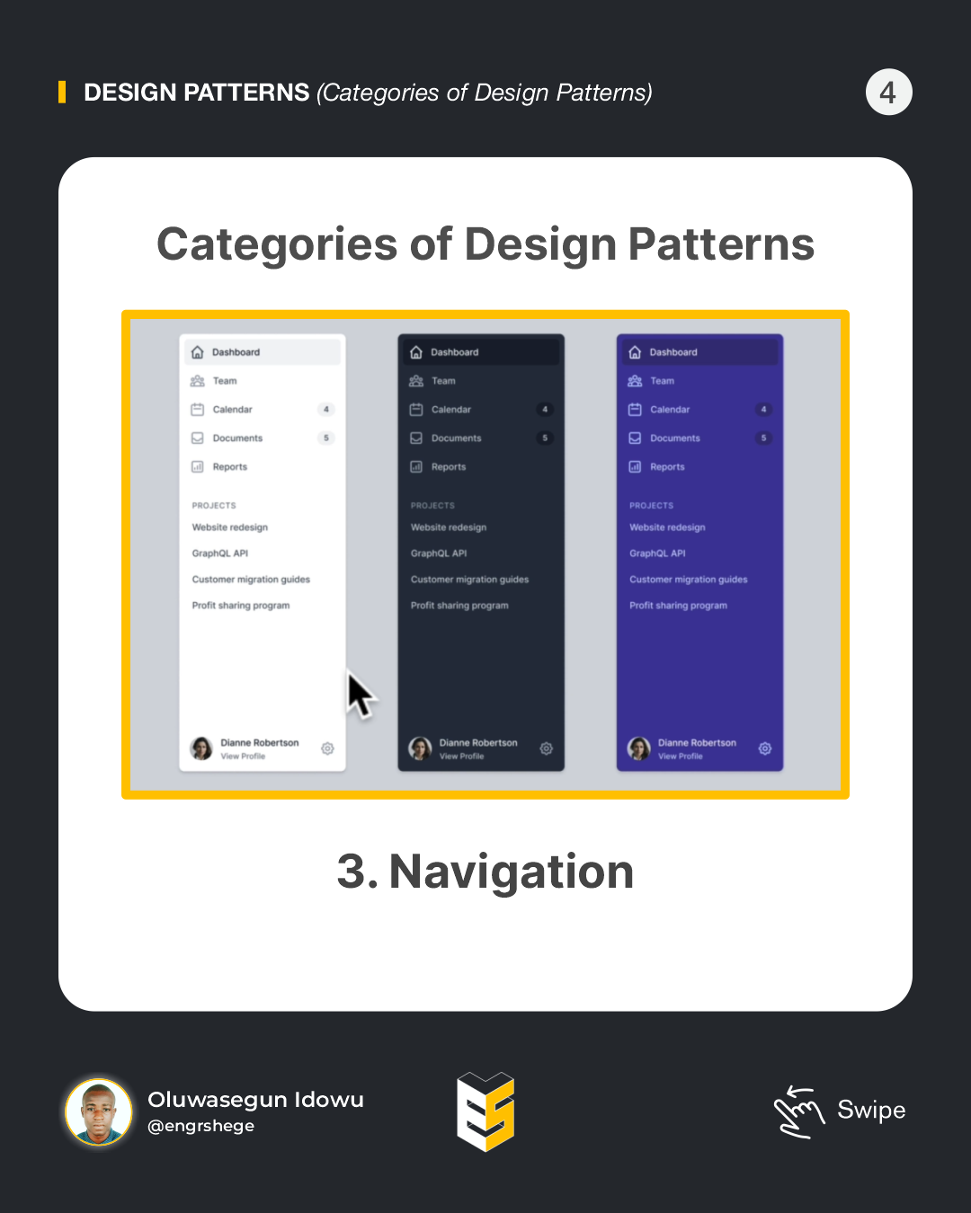 Categories of Design Patterns - 3. Navigation