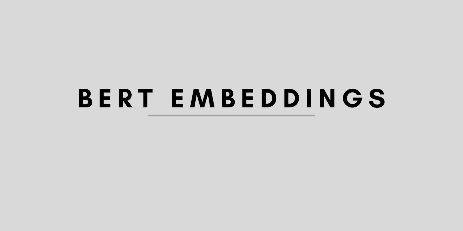 Generating Word Embeddings using BERT