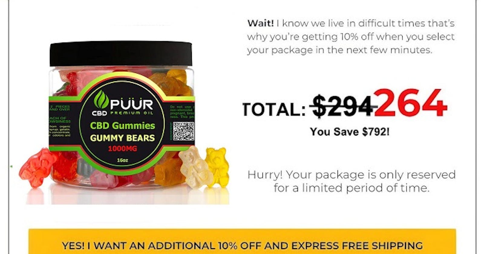 Puur CBD Gummies (#1 CBD Gummies) Relieves Chronic Pain, Nausea, and Stress Naturally!