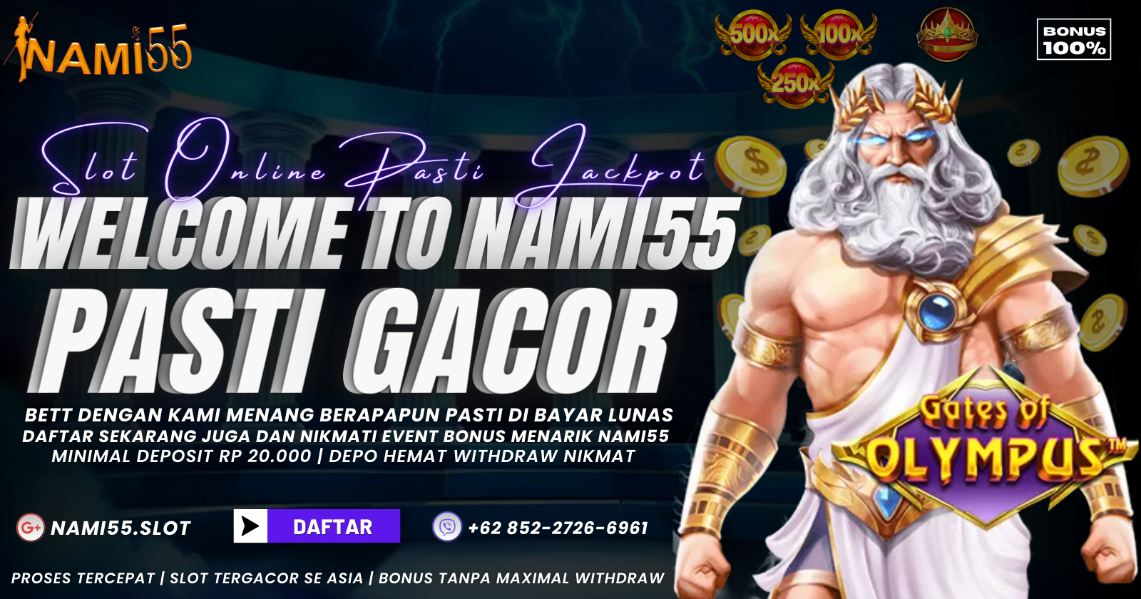 Welcome To Nami55 Slot Online Pasti Jackpot Tergacor Se Asia 2023