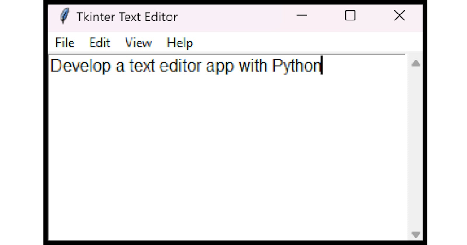 Develop a text editor app with Python