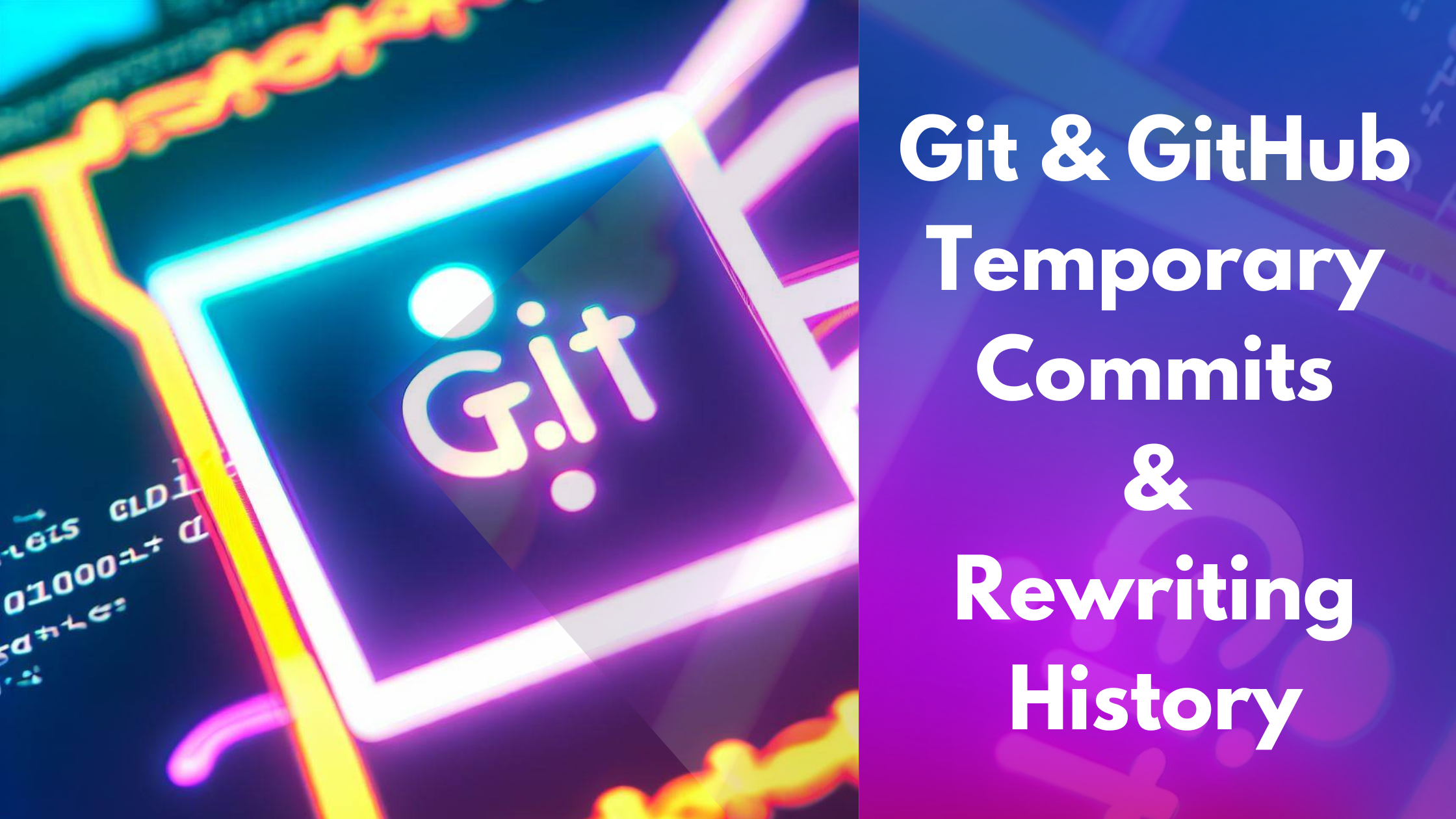 Git & GitHub - Temporary Commits & Rewriting History