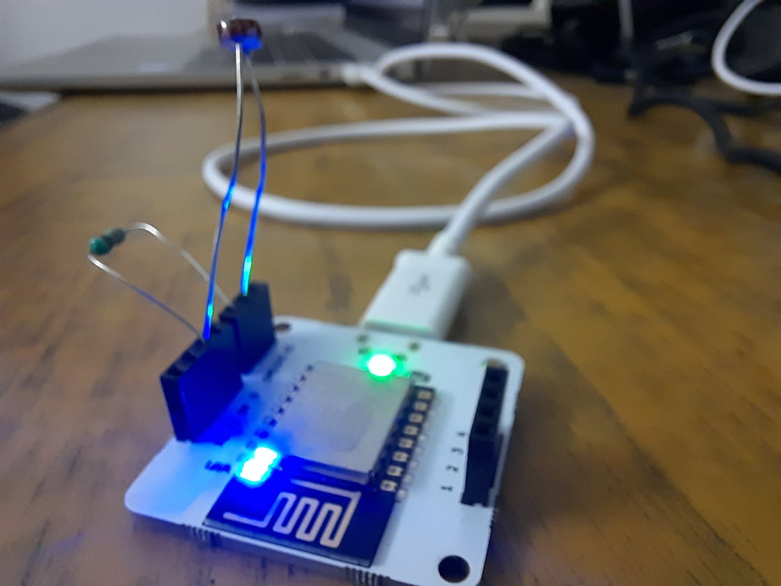 Building an IoT Light Intensity Monitor using LDR and the Bolt WiFi Module (ESP8266-12S)