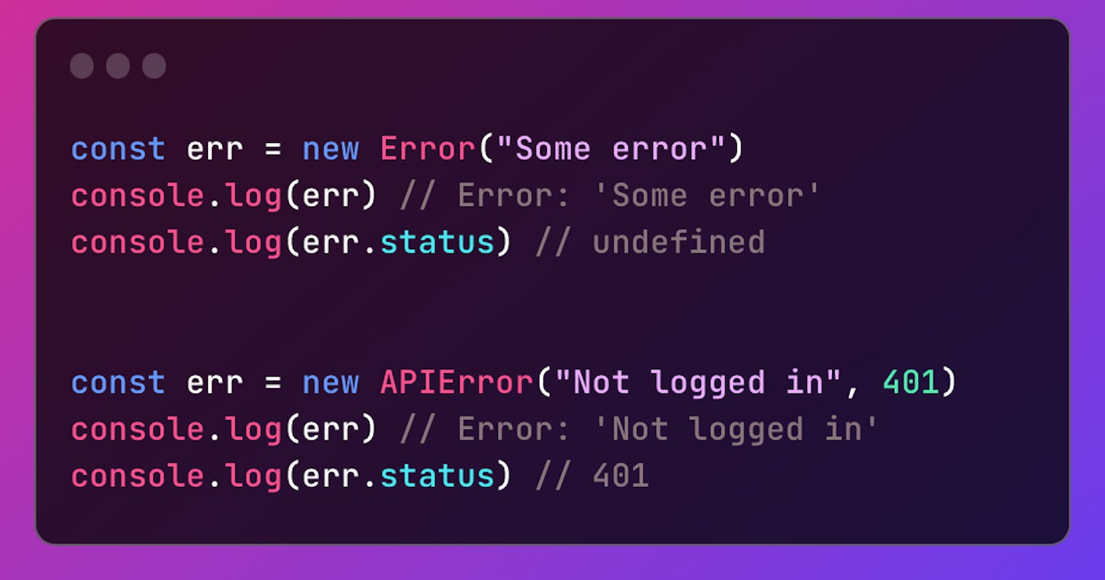 Errors in TypeScript