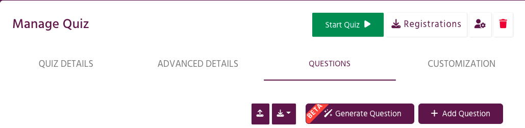 Steps to generate question using ChatGPT on QuizHub