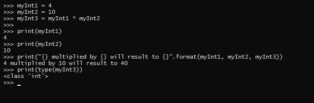 Python integer output