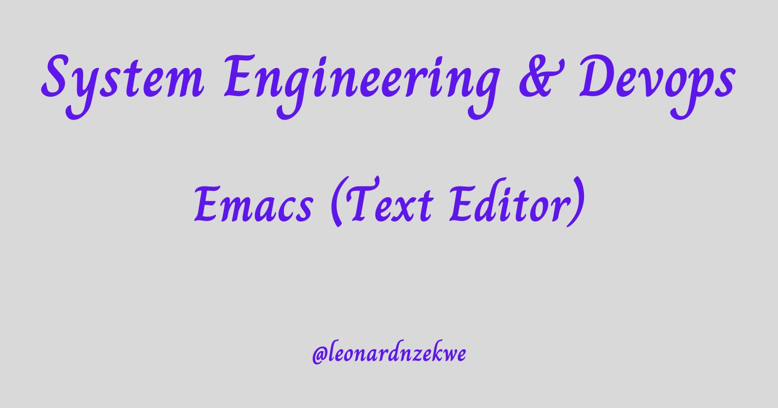 Intro to Emacs