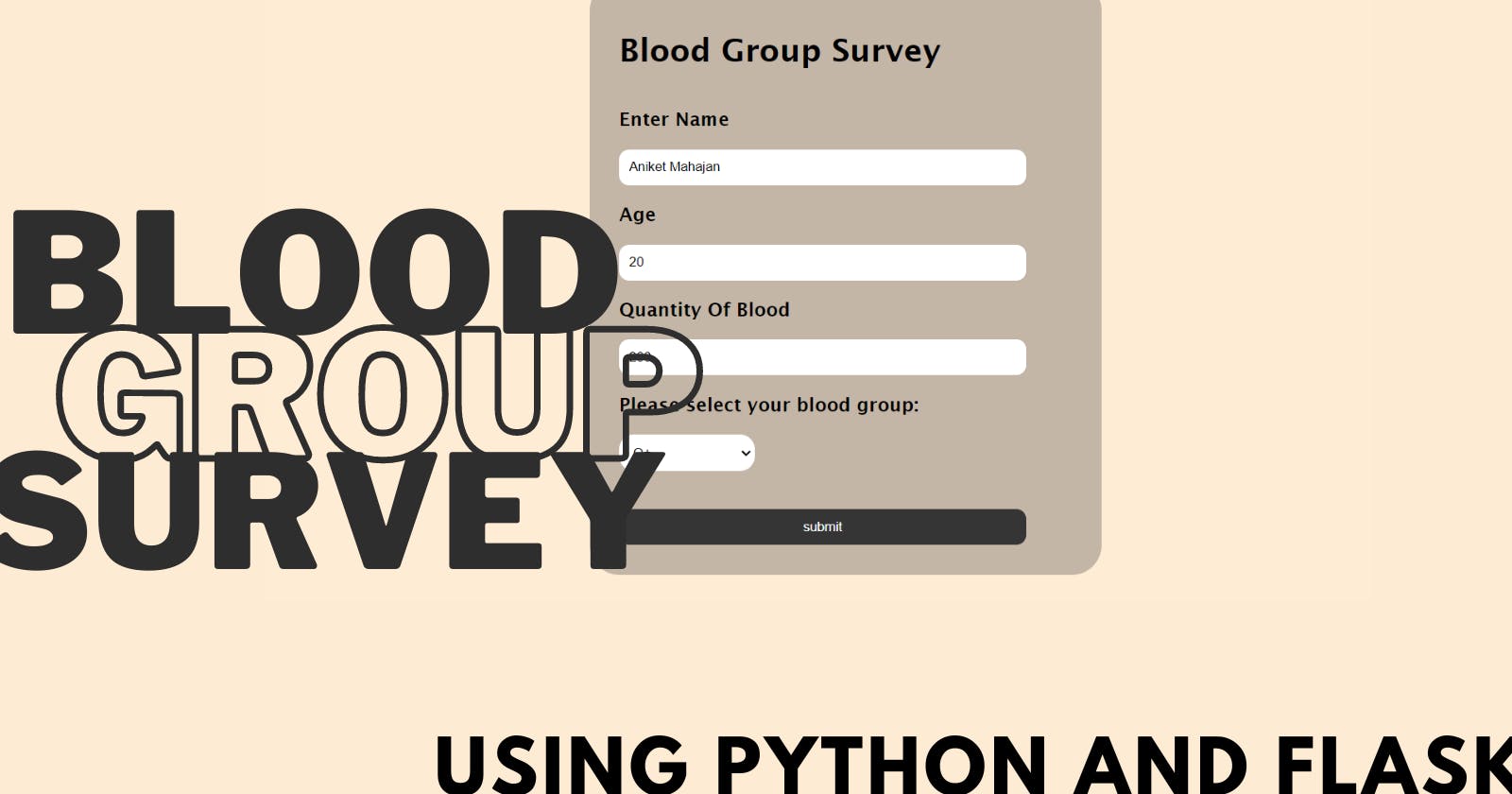 Blood Donation Survey WebApp