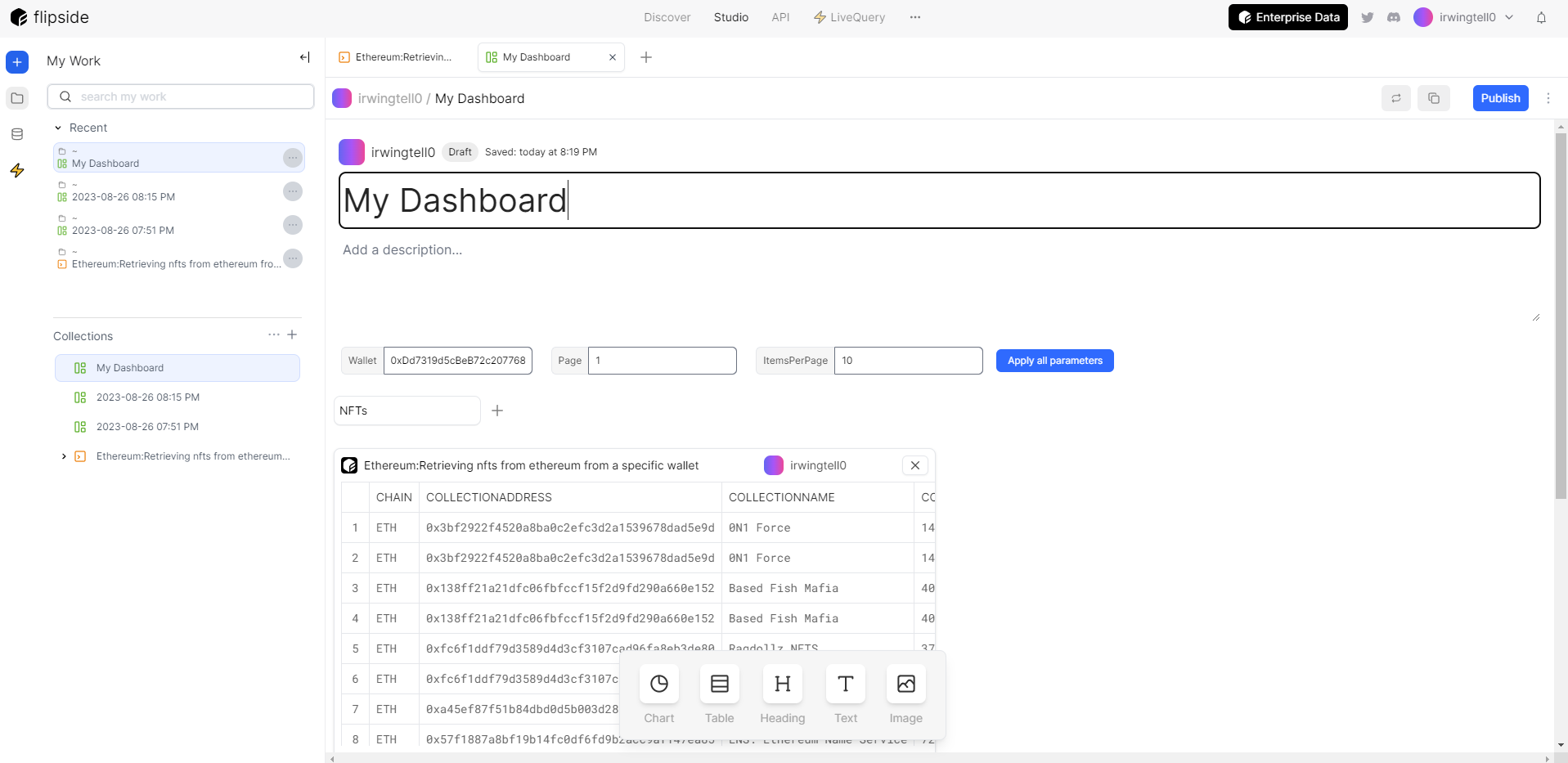 Changing the title name about our Flipside Dashboard