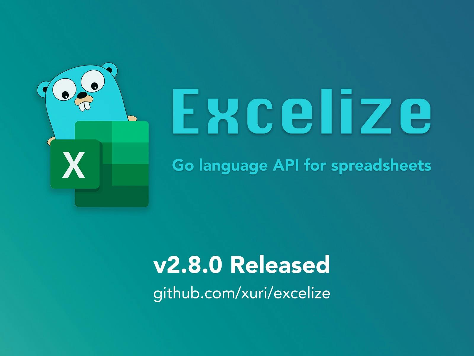 Excelize 2.8.0 Released