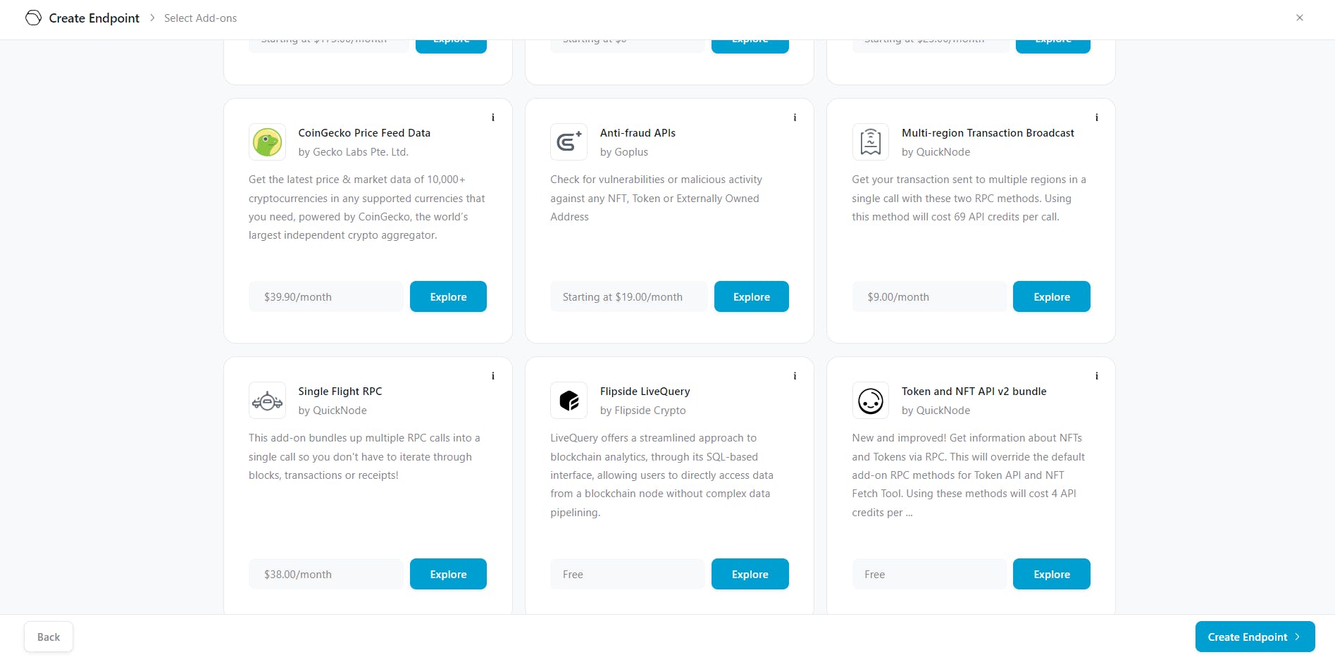 Screenshot of the QuickNode platform where we activate plugin to create our polygon dashboard