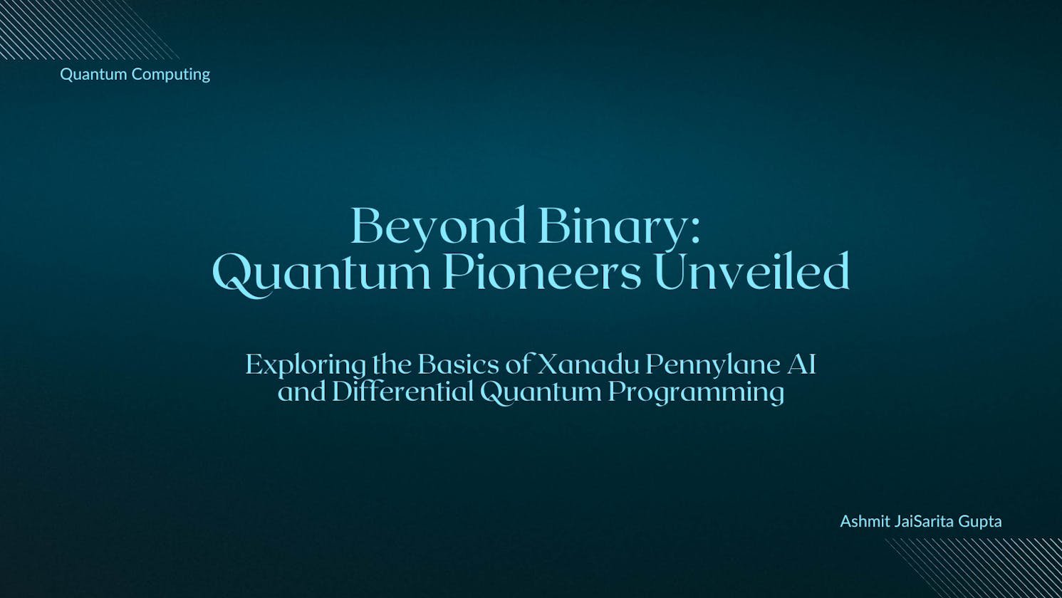 Exploring the Basics of Xanadu Pennylane AI and Differential Quantum Programming
