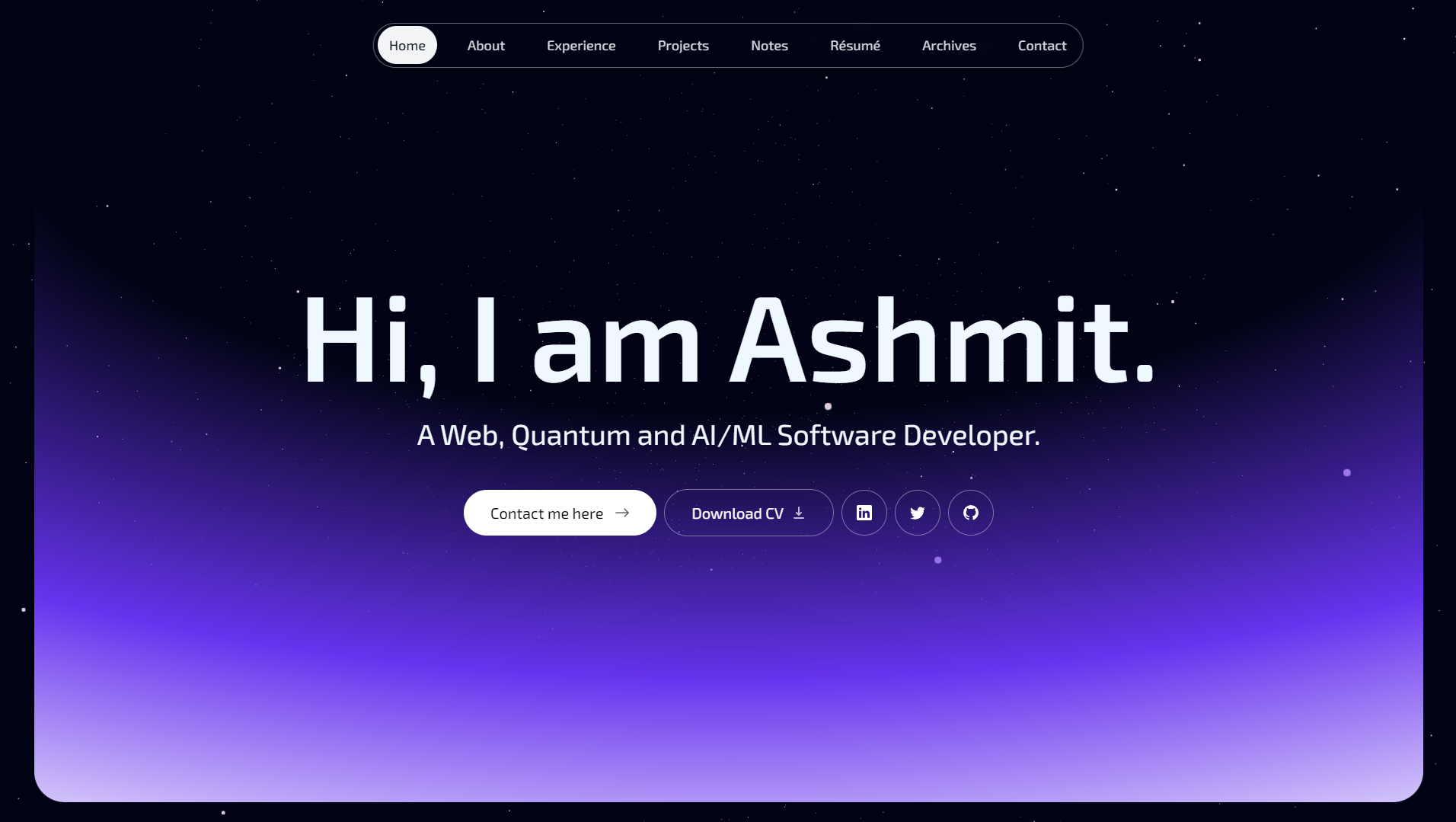 Portfolio Website of Ashmit JaiSarita Gupta