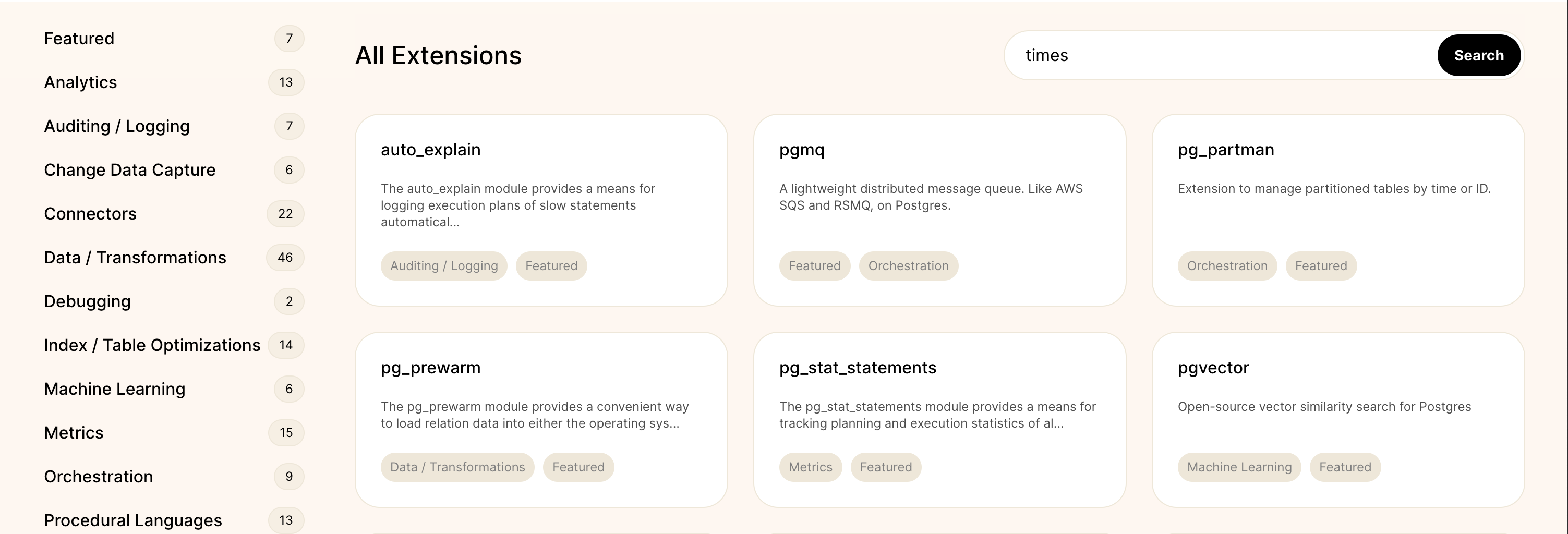 Postgres Extensions Library