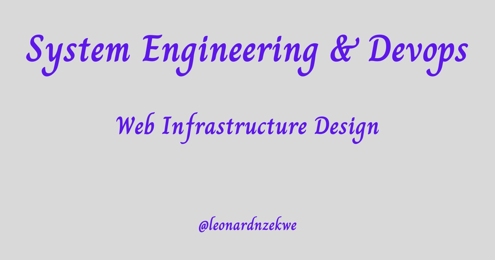 Designing a Robust Web Infrastructure