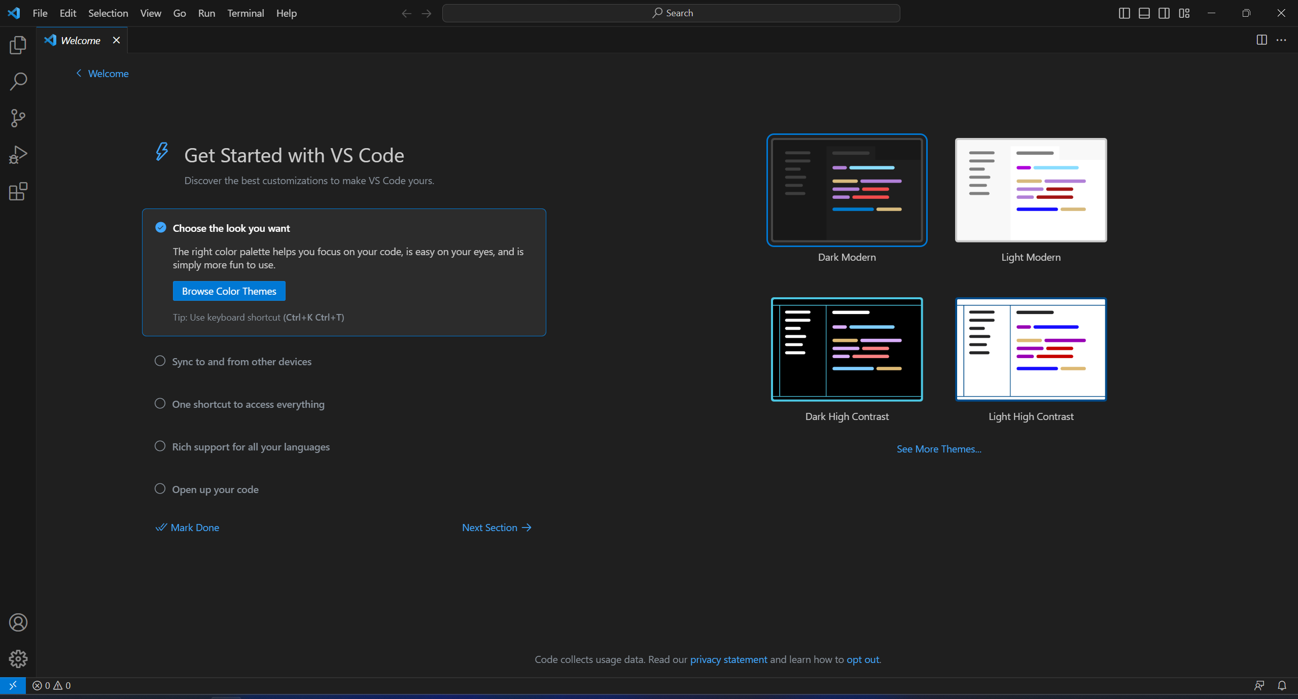 Get Started with VS Code
