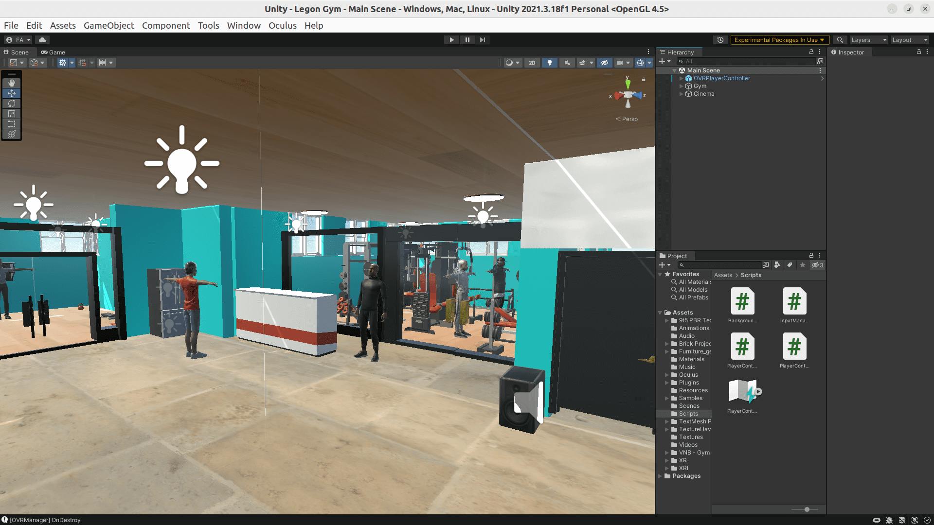 Virtual environment in Unity