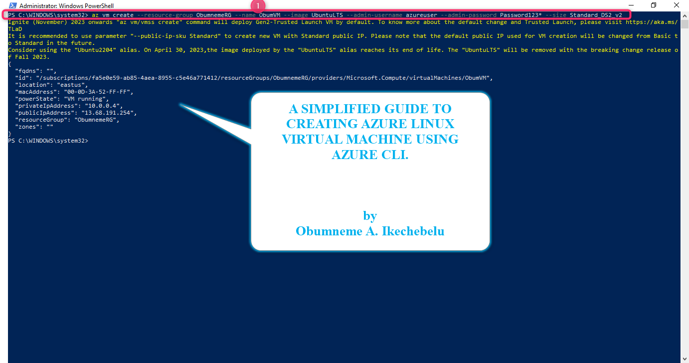 A Simplified Guide To Creating Azure Linux Virtual Machine Using Azure Cli.