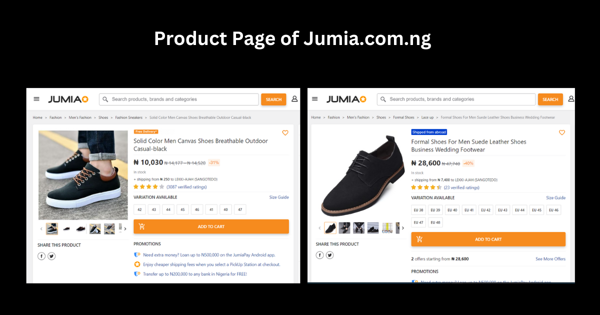 Jumia product page