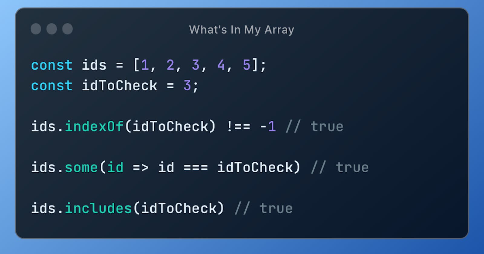 What's In My Array