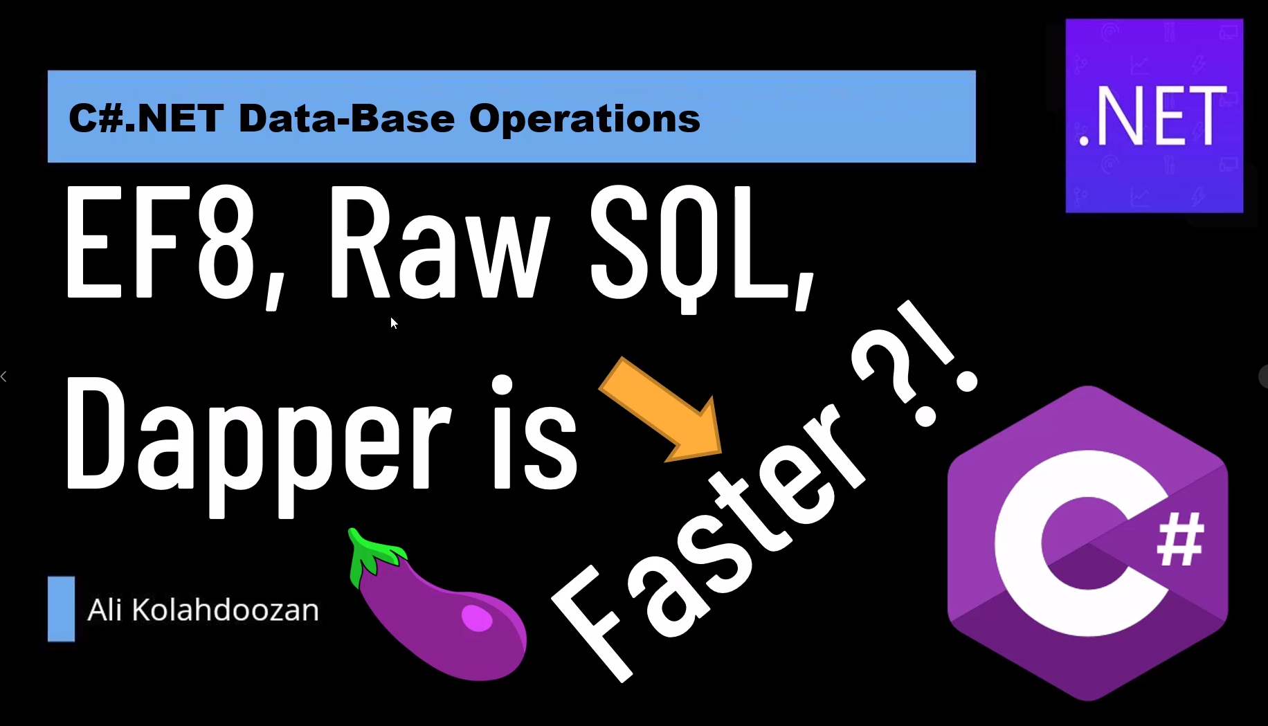 EF8, Raw SQL, but Dapper is FASTER !!!