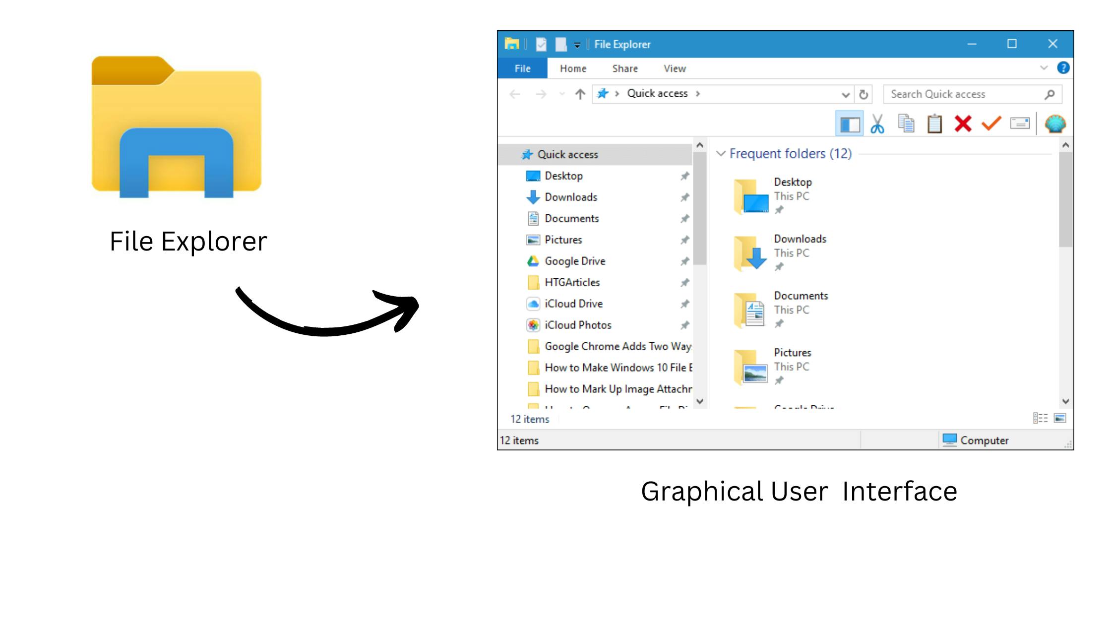 This is how File Explorer or Finder look like