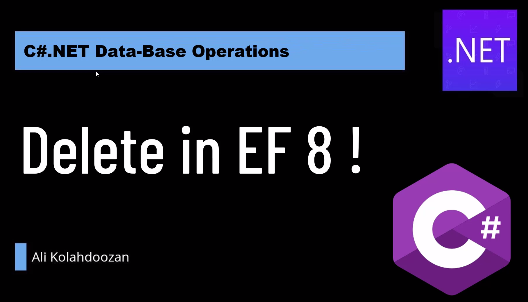 Delete in EF 8 !