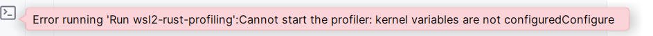 Rust Profiling in WSL2 with CLion