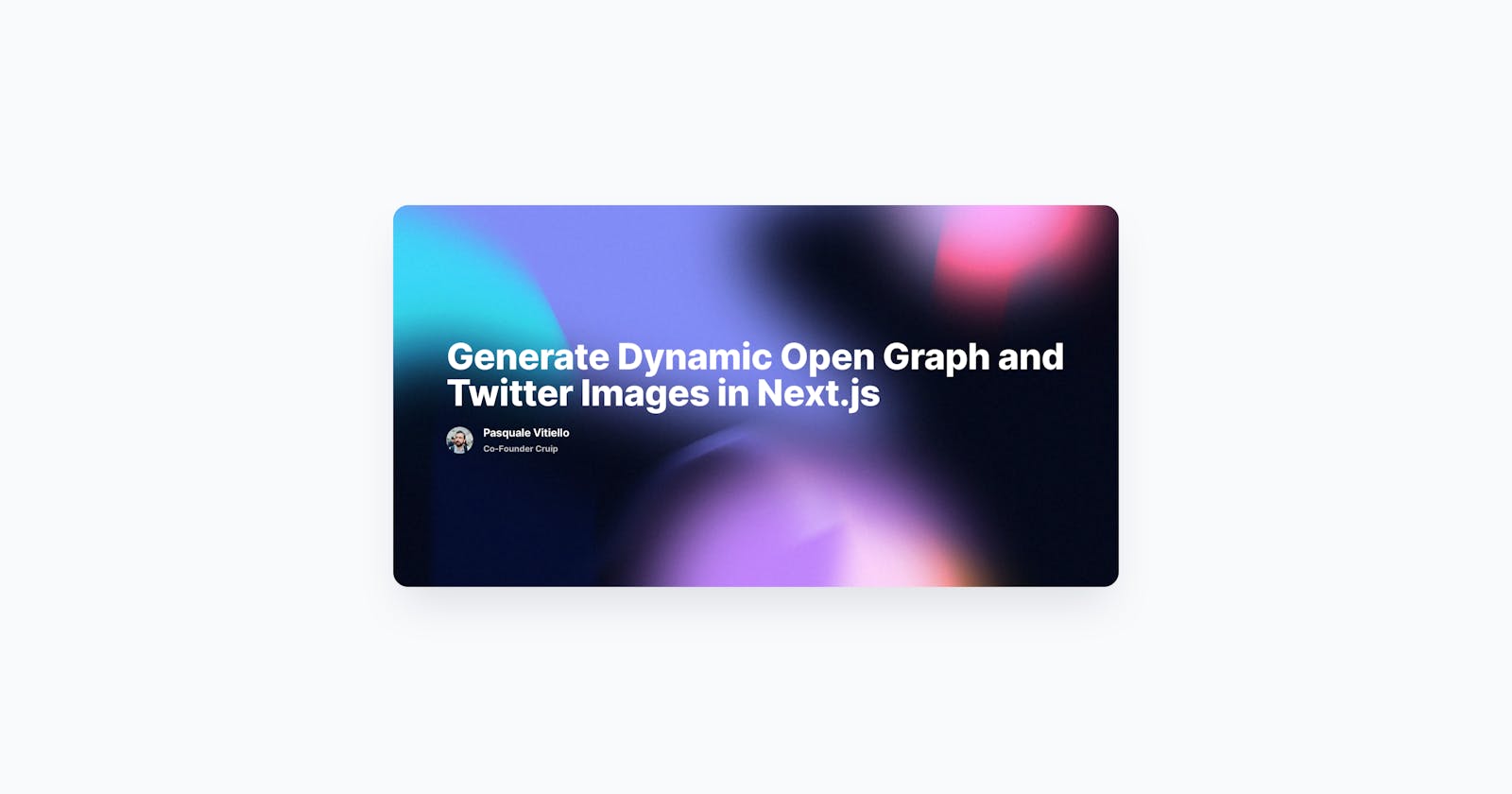 Generate Dynamic Open Graph and Twitter Images in Next.js