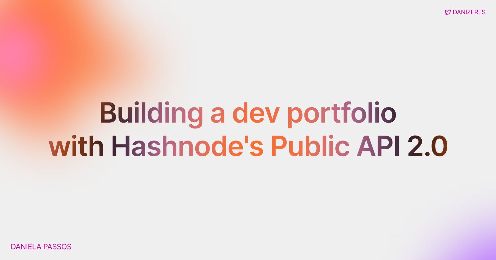 Building a portfolio with Hashnode's Public API 2.0