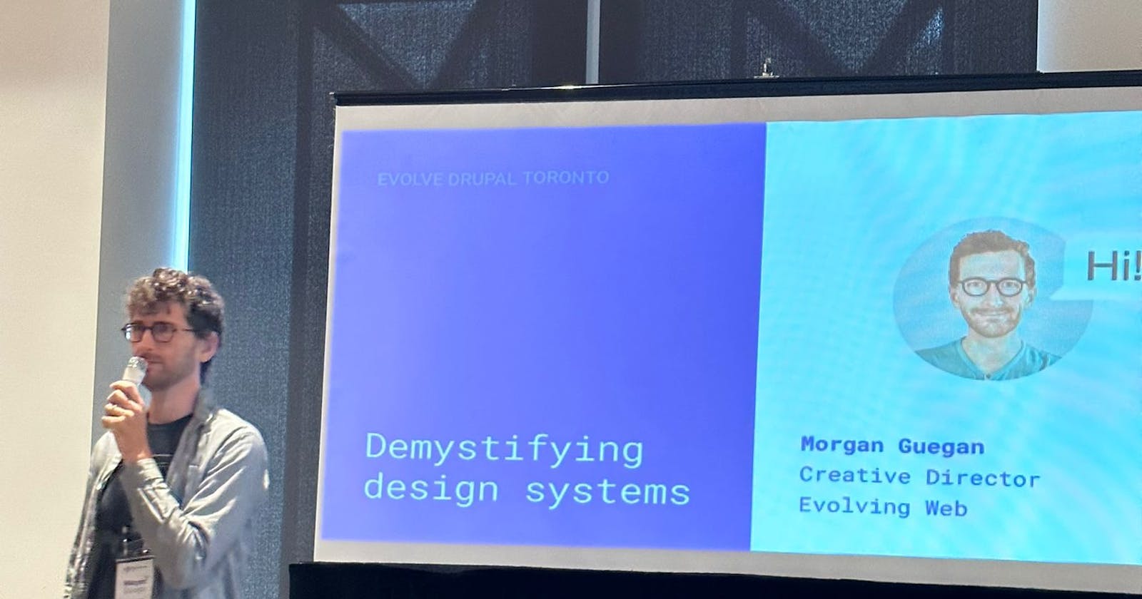 Day 2/100 in #100DaysOfDesign: Demystifying Design Systems at EvolveUX Conference By Morgan Guegan