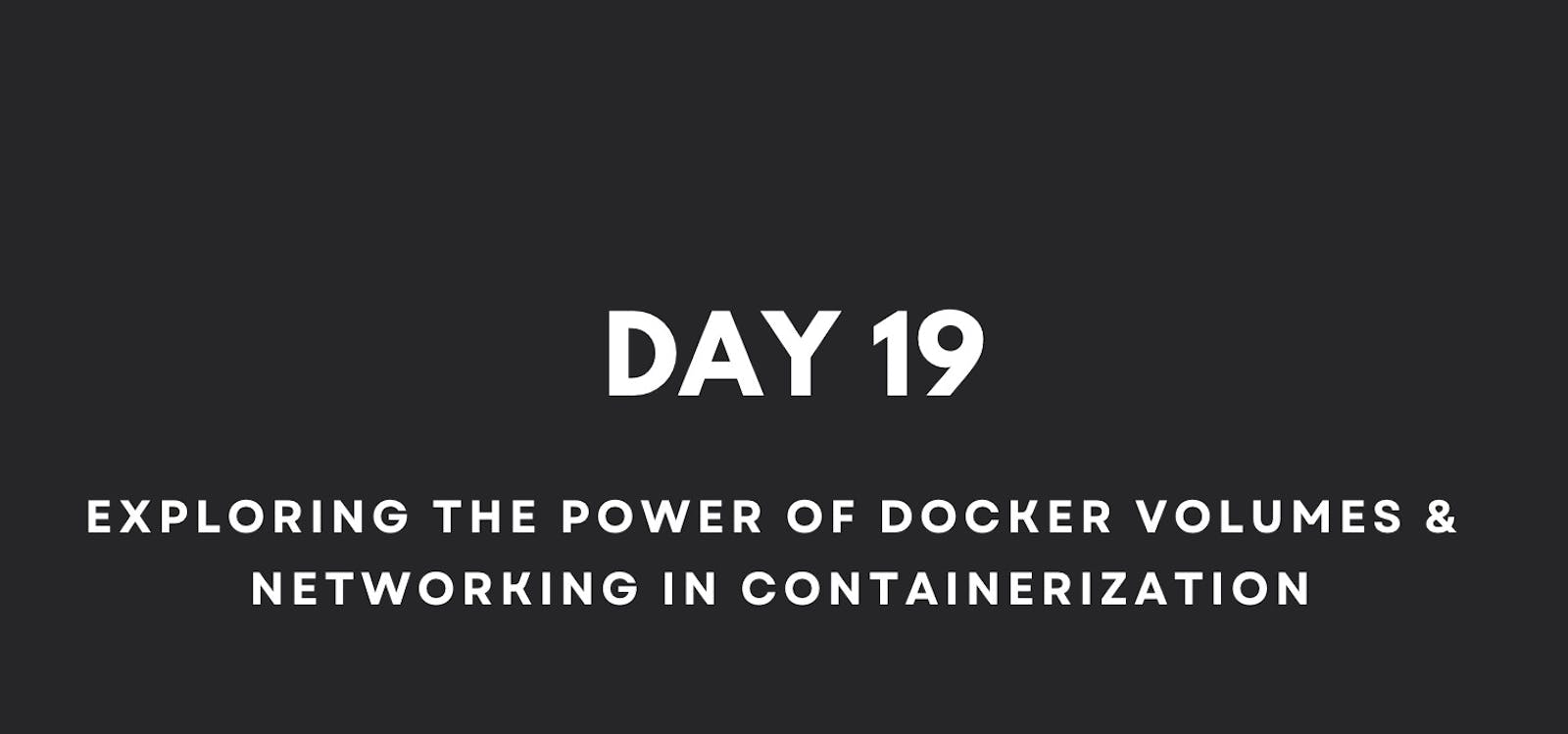 Docker Volumes and Networking in Containerization