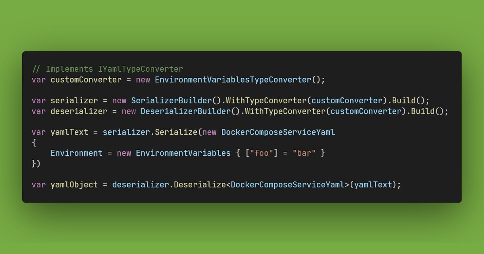 Convert complex YAML to .NET types with custom YamlDotNet type converters
