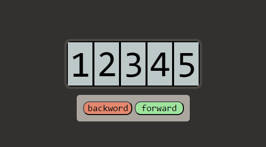 Cool looking counter in plain HTML,CSS and JS