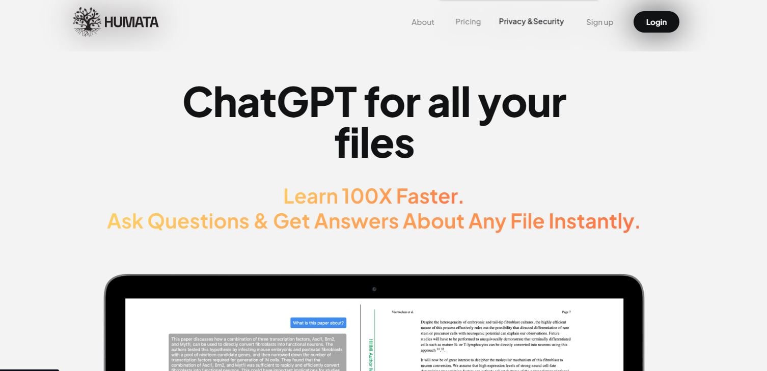 Humata AI-Powered Chatbot Review: Turbocharge Your File Management