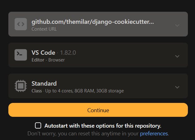 Gitpod workspace customization options