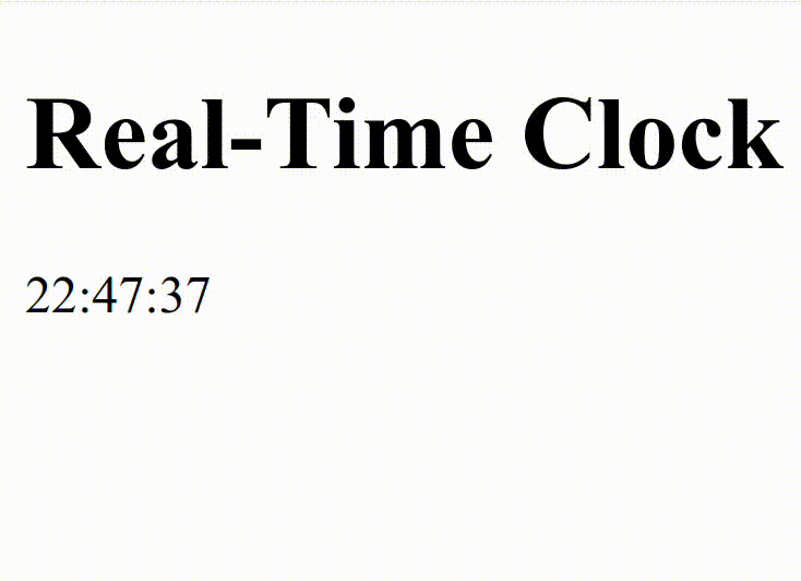 reacl-time clock component with class-based component in react