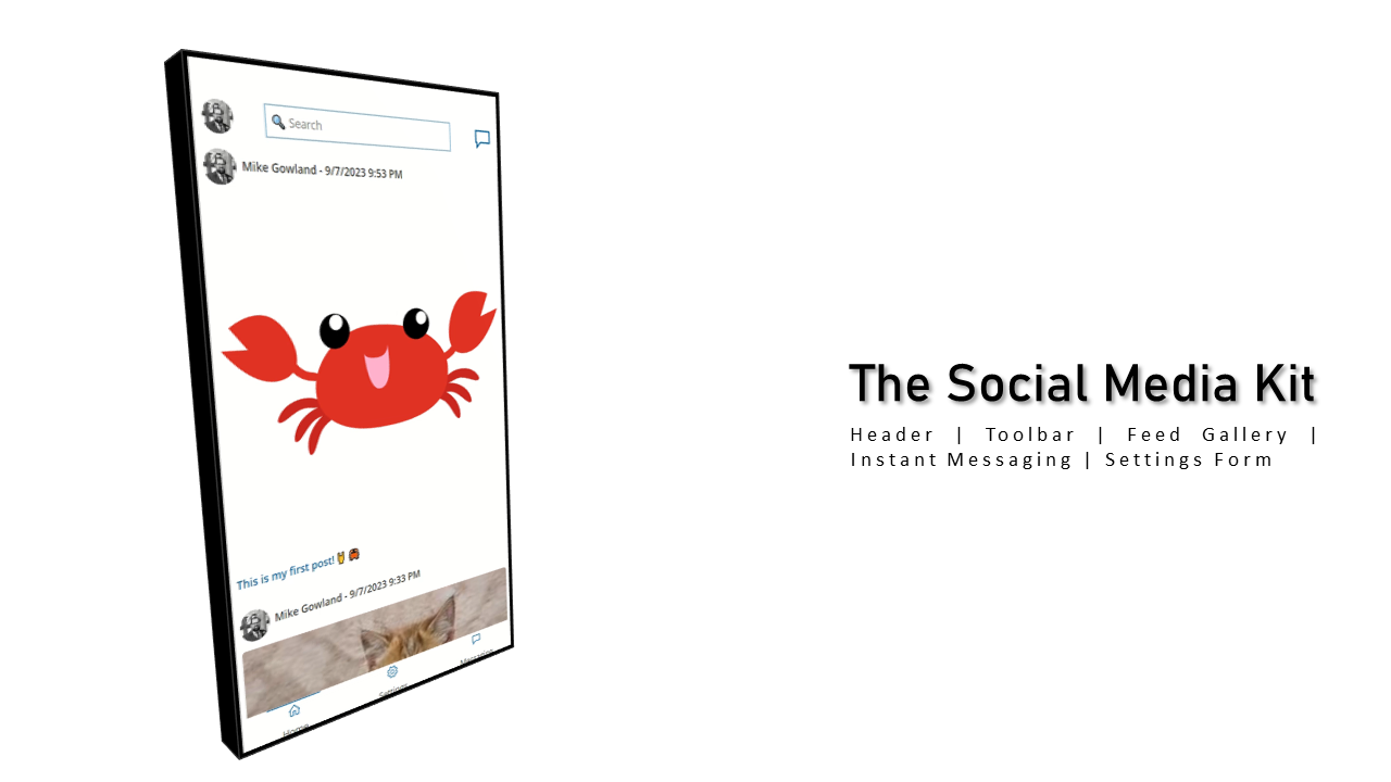 New Component Library - The Social Media Kit