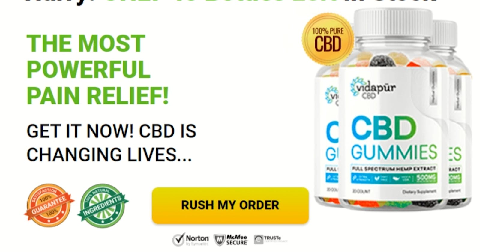 Vidapur CBD Gummies 100% NATURAL INGREDIENTS| Pain Relief & See The Results!