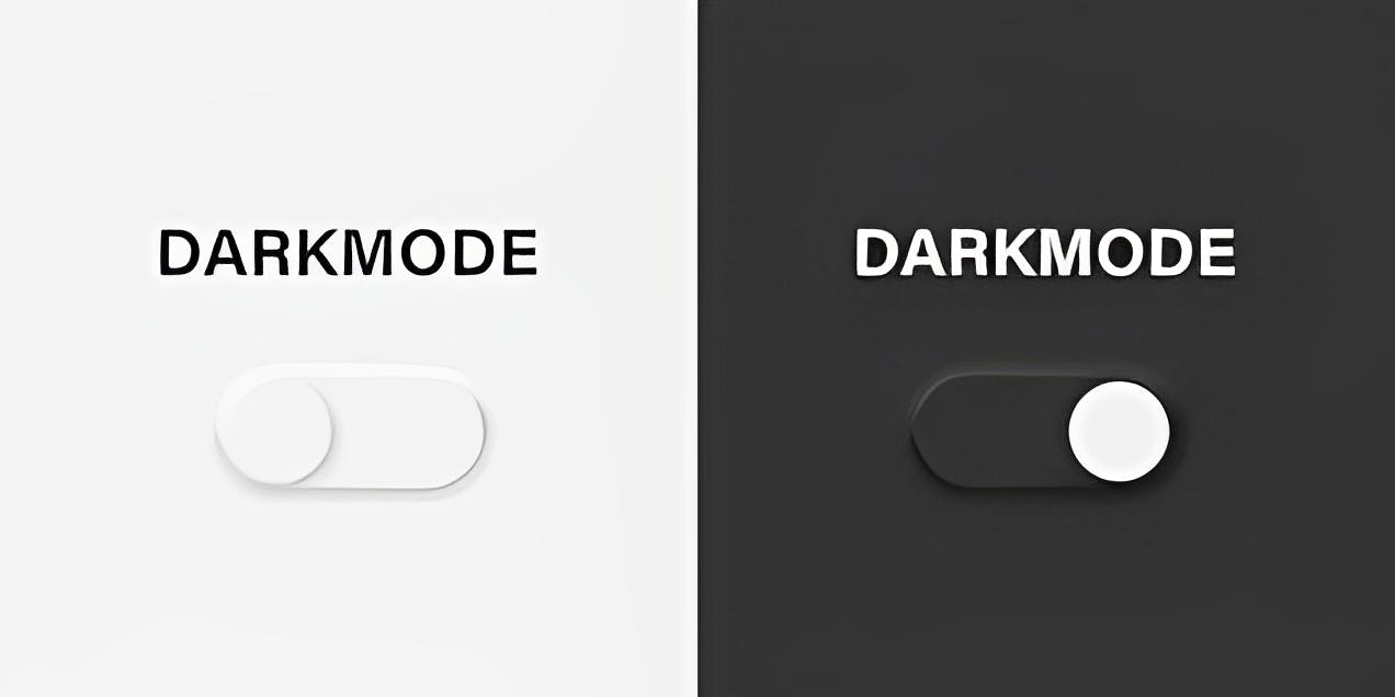 Diagram of clicking button to toggle dark mode class