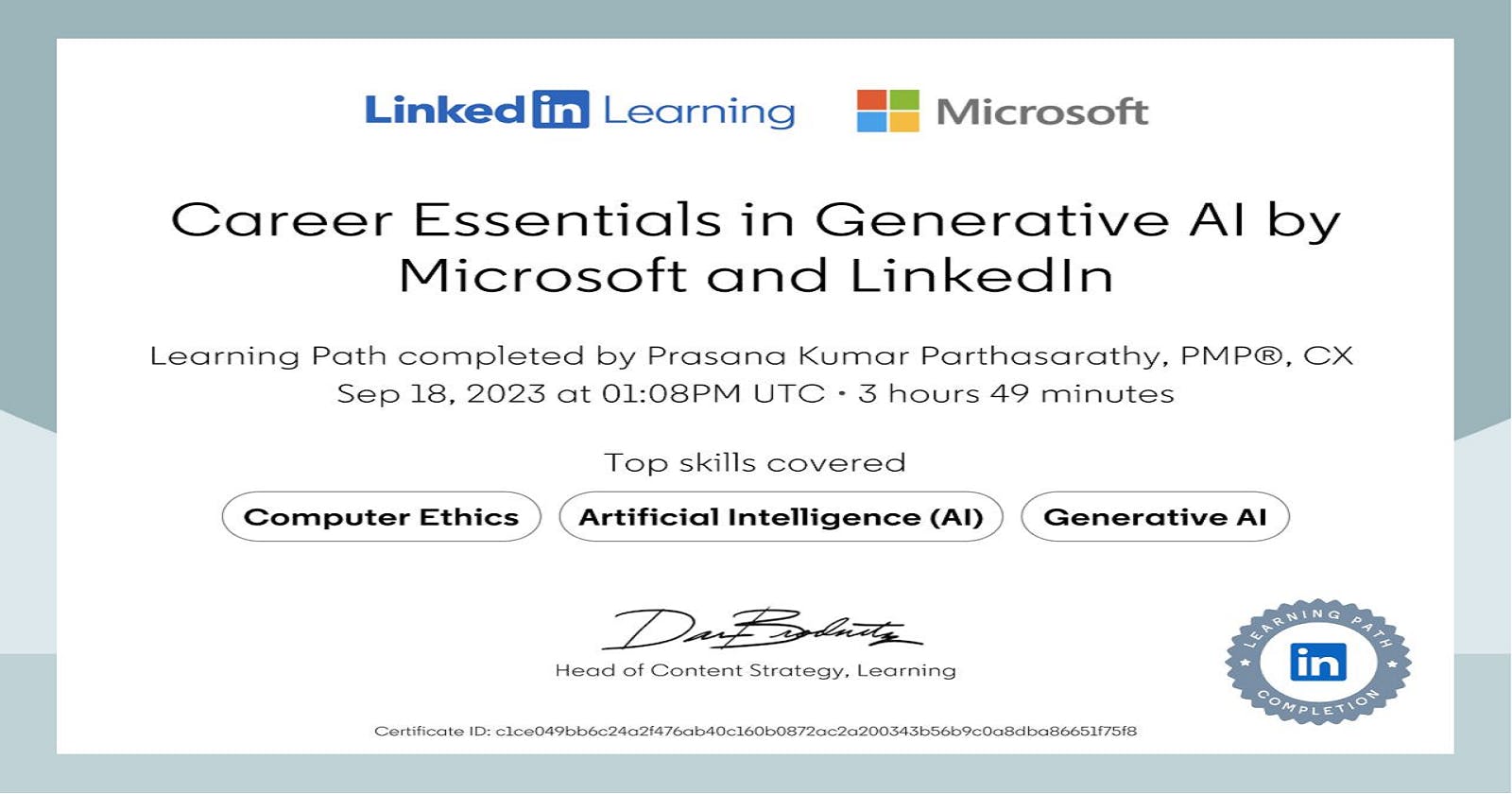 Generative AI by Microsoft and LinkedIn
