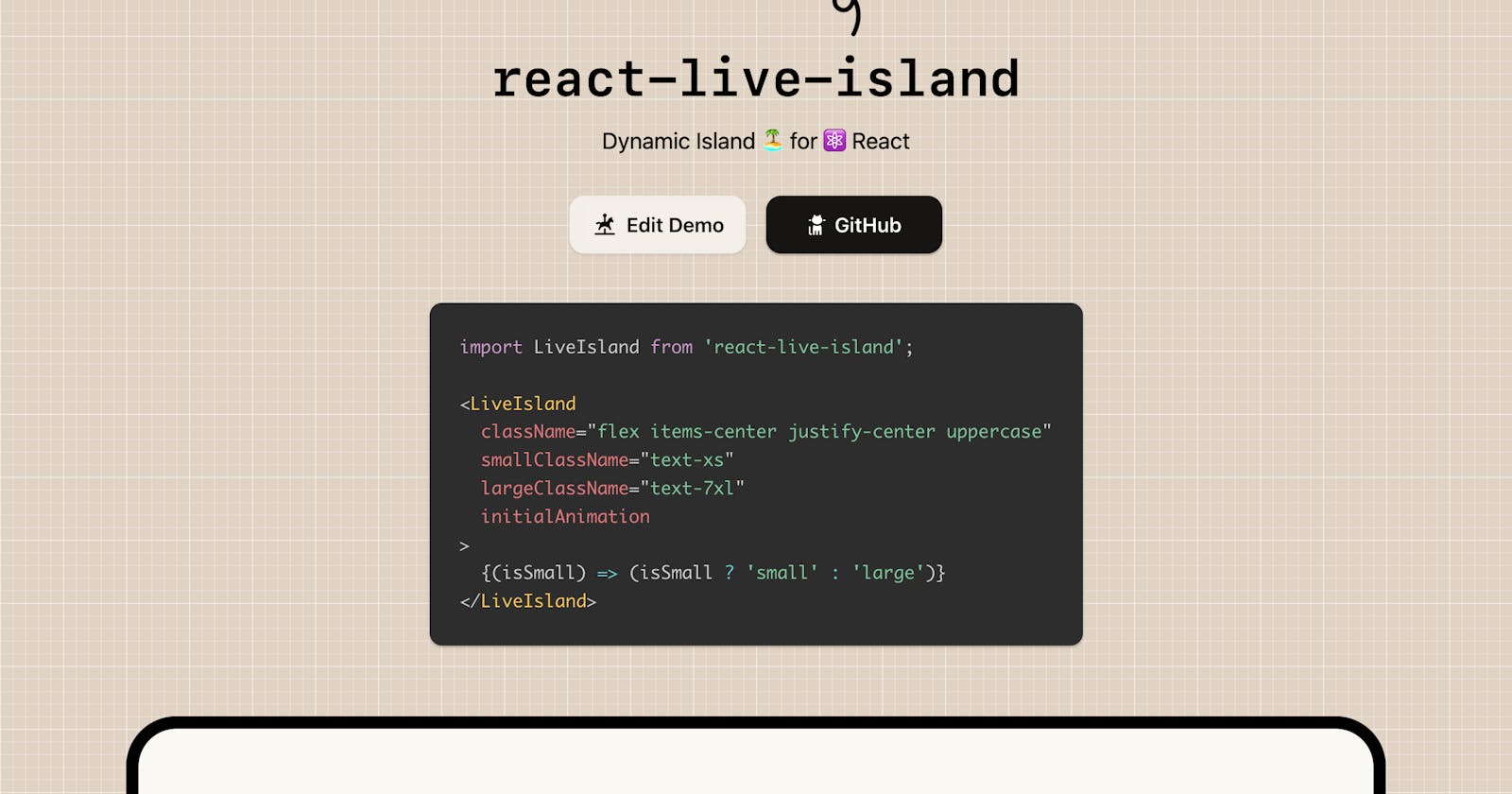 react-live-island, Dynamic Island for React