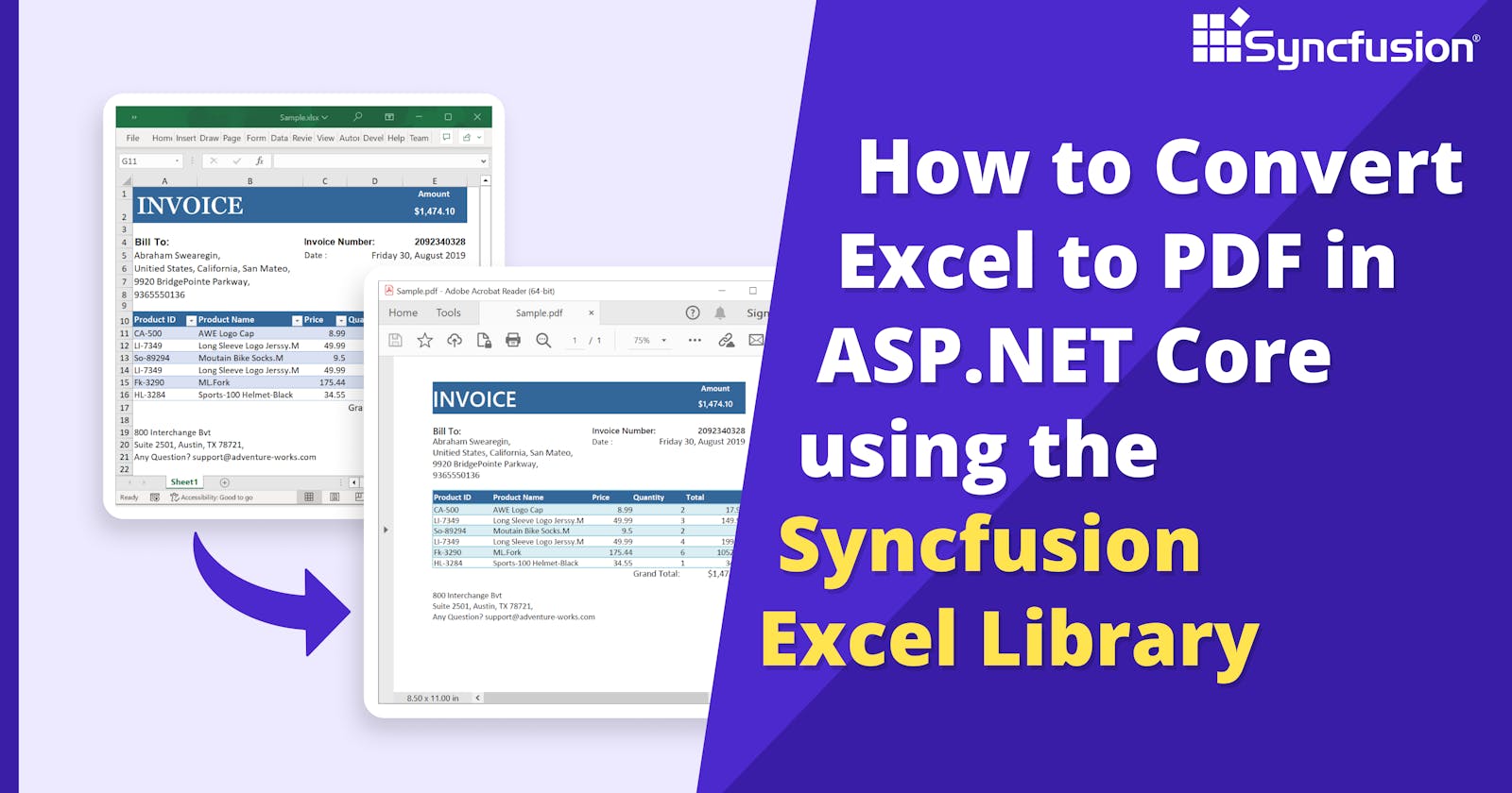 How to Convert Excel to PDF in ASP.NET Core using the Excel Library