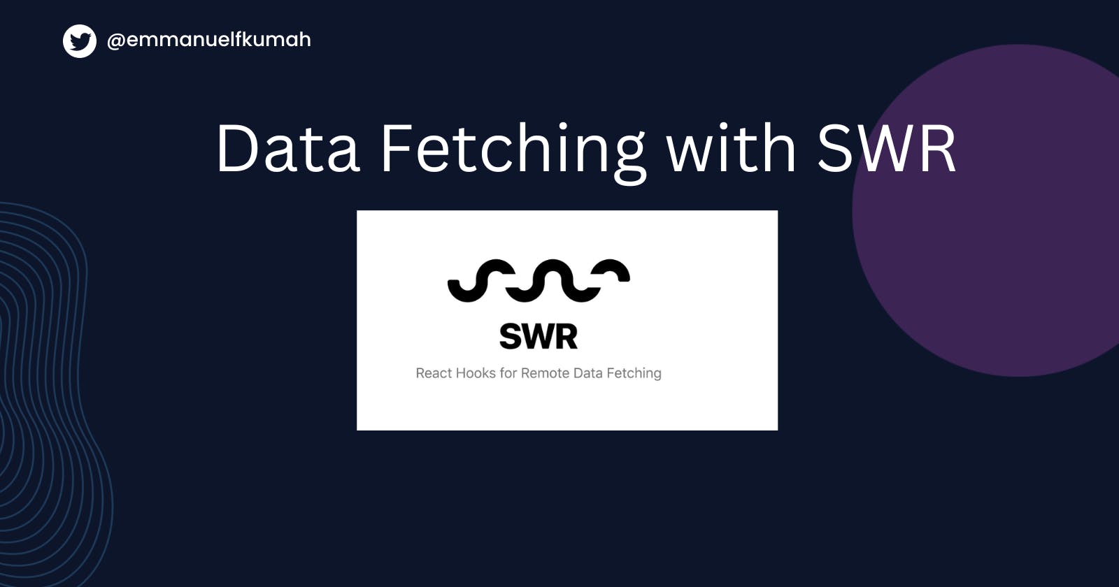 How to  fetch data from an API  in a React app with SWR