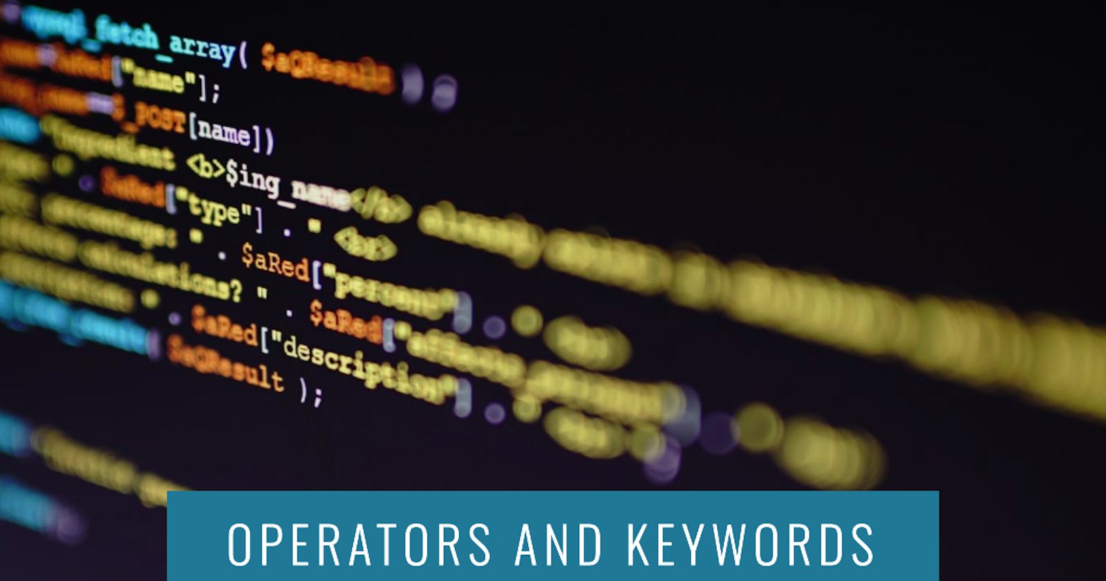 C-Programming Operators and Keywords