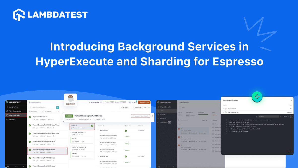 Introducing Background Services in HyperExecute and Sharding for Espresso