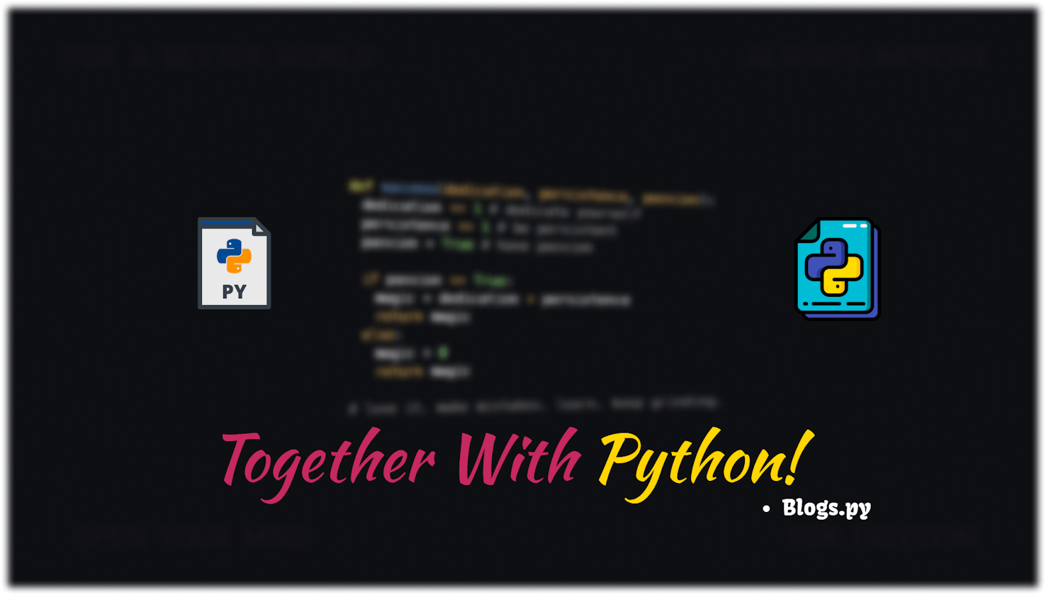 Together with Python !