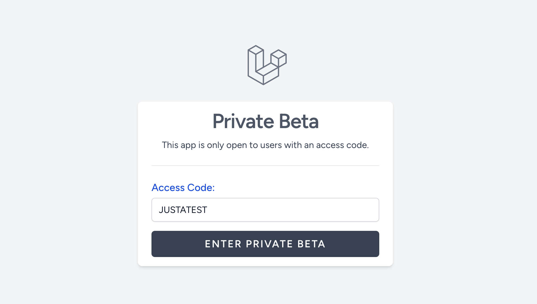 Test: Put a correct Access Code