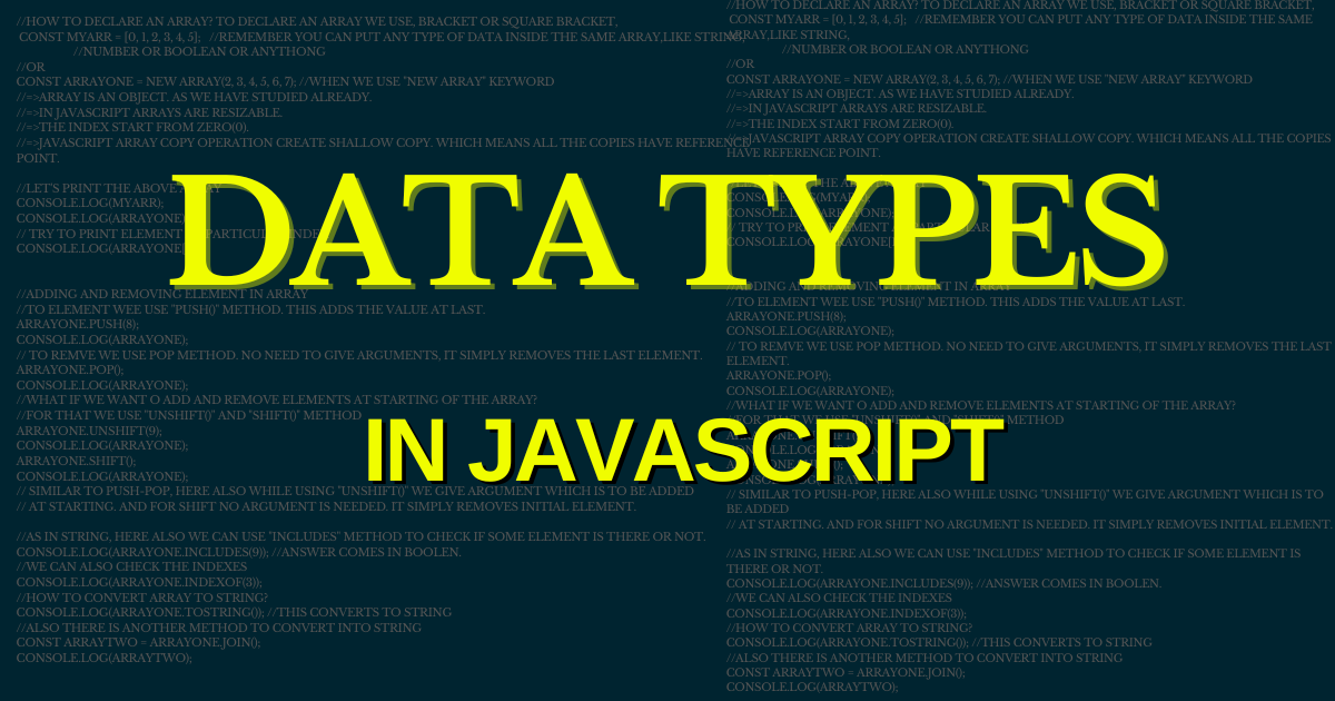 Data Types in JavaScript
