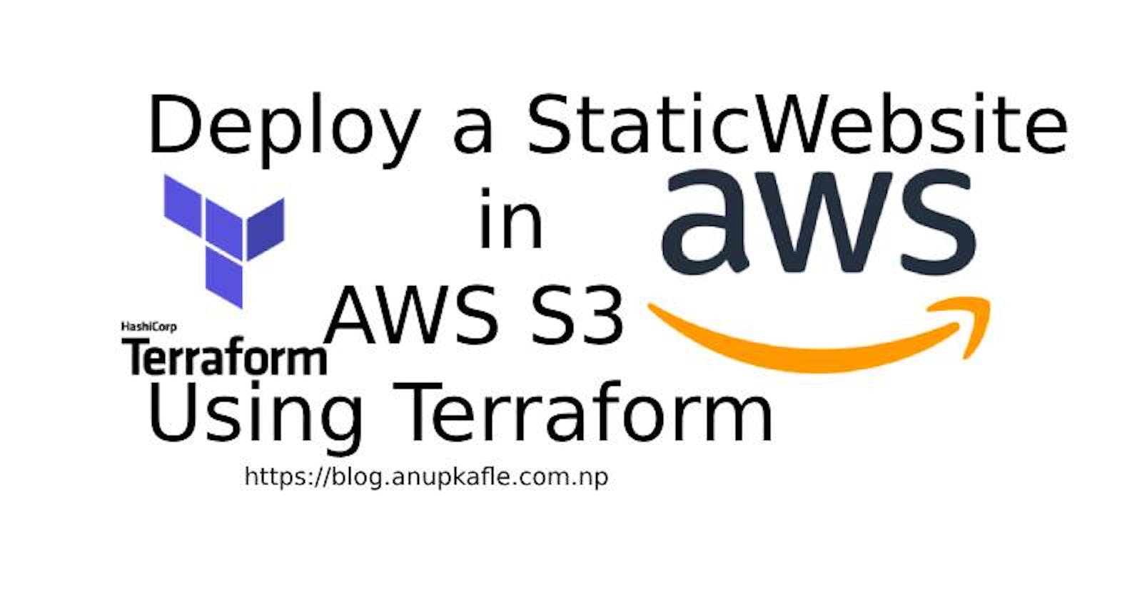 Deploy a Static Website in AWS S3 Using Terraform